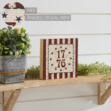 My Country 1776 w/Blue Stars & Stripes Block Sign-Lange General Store