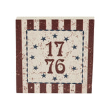 My Country 1776 w/Blue Stars & Stripes Block Sign-Lange General Store