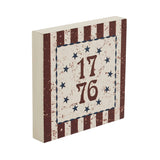 My Country 1776 w/Blue Stars & Stripes Block Sign-Lange General Store