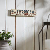 My Country AMERICA Two Flags Sign-Lange General Store