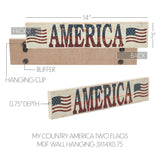 My Country AMERICA Two Flags Sign-Lange General Store