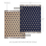 My Country Jacquard Stars Woven Throw-Lange General Store