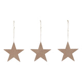 My Country White Stars On Navy Star Ornament Set of 3-Lange General Store