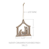 Nativity Ornament Feathered Finish-Lange General Store