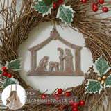 Nativity Ornament Feathered Finish-Lange General Store
