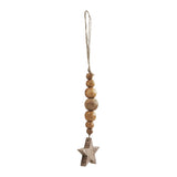 Natural Beads & Star Ornament-Lange General Store