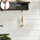 Natural Beads & Star Ornament-Lange General Store