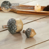 Natural Wood Acorn Decor Set of 2-Lange General Store