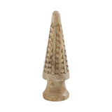 Natural Wooden Carved Cone Trees-Lange General Store