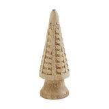 Natural Wooden Carved Cone Trees-Lange General Store