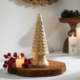 Natural Wooden Carved Cone Trees-Lange General Store