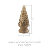 Natural Wooden Carved Cone Trees-Lange General Store