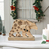 Natural Wooden Snowflake Bears-Lange General Store
