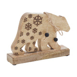 Natural Wooden Snowflake Bears-Lange General Store