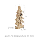 Natural Wooden Snowflake Trees-Lange General Store