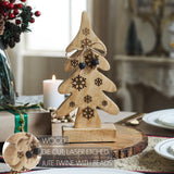 Natural Wooden Snowflake Trees-Lange General Store
