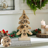 Natural Wooden Snowflake Trees-Lange General Store