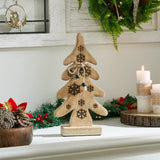 Natural Wooden Snowflake Trees-Lange General Store