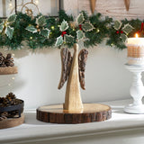 Natural and Dark Wooden Angel-Lange General Store