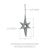 Northern Yule Distressed Grey Wooden Stars-Lange General Store
