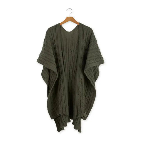 Olive Green Kenna Poncho-Lange General Store