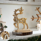 Ornate Prancer Wooden Reindeer-Lange General Store