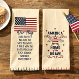 Our Flag & Home of the Brave Dish Towels-Lange General Store