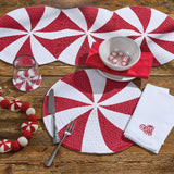 Peppermint Candy Braided Placemats-Lange General Store