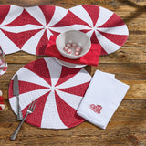 Peppermint Candy Braided Table Runner-Lange General Store