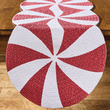 Peppermint Candy Braided Table Runner-Lange General Store