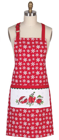 Playful Cardinal Chef Christmas Hostess Apron-Lange General Store
