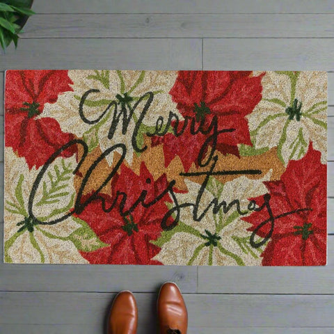 Poinsettia Door Mat-Lange General Store
