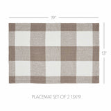 Portabella Buffalo Check Placemat Set of 2-Lange General Store