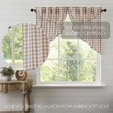 Portabella Buffalo Check Prairie Swag Curtains-Lange General Store