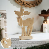 Pretty Prancer Brushed Gold Wooden Deer-Lange General Store