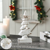Pretty in Pearl Distressed White Wooden Trees-Lange General Store