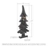 Primitive Pine Distressed Black Wooden Trees-Lange General Store