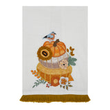 Pumpkin Floral Tea Towel-Lange General Store