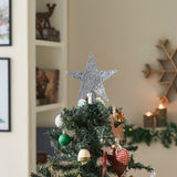 Punched Metal Star Tree Topper Galvanized-Lange General Store
