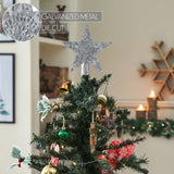 Punched Metal Star Tree Topper Galvanized-Lange General Store