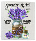 Purple Lavender Country Market Kitchen Swedish Dish Cloth-Lange General Store