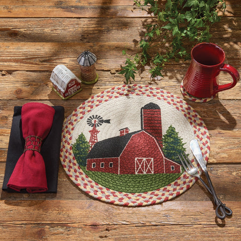 Red Barn Braided Placemats-Lange General Store