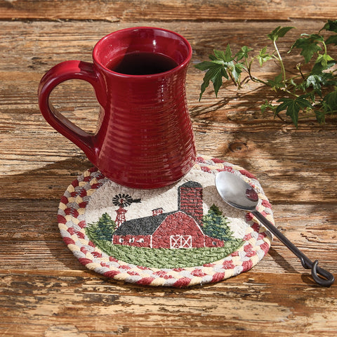 Red Barn Braided Trivet Set of 3-Lange General Store