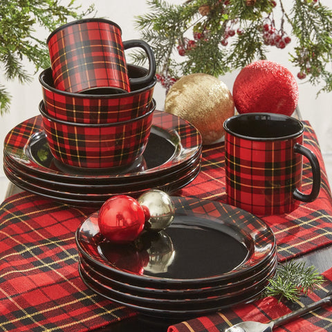 Red Plaid Dinnerware-Lange General Store