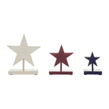Red White Blue Wooden Stars-Lange General Store