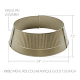 Ribbed Metal Tree Collar Antique Gold-Lange General Store