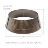 Ribbed Metal Tree Collar Bronze-Lange General Store
