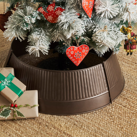 Ribbed Metal Tree Collar Bronze-Lange General Store