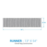 Denim Blue Chindi Table Runners-Lange General Store