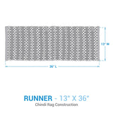 Denim Blue Chindi Table Runners-Lange General Store